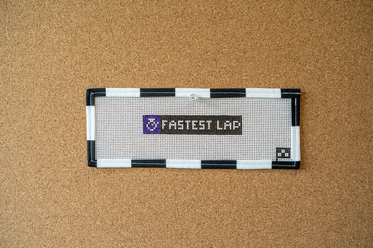 Fastest Lap Graphic Handpainted Needlepoint Canvas