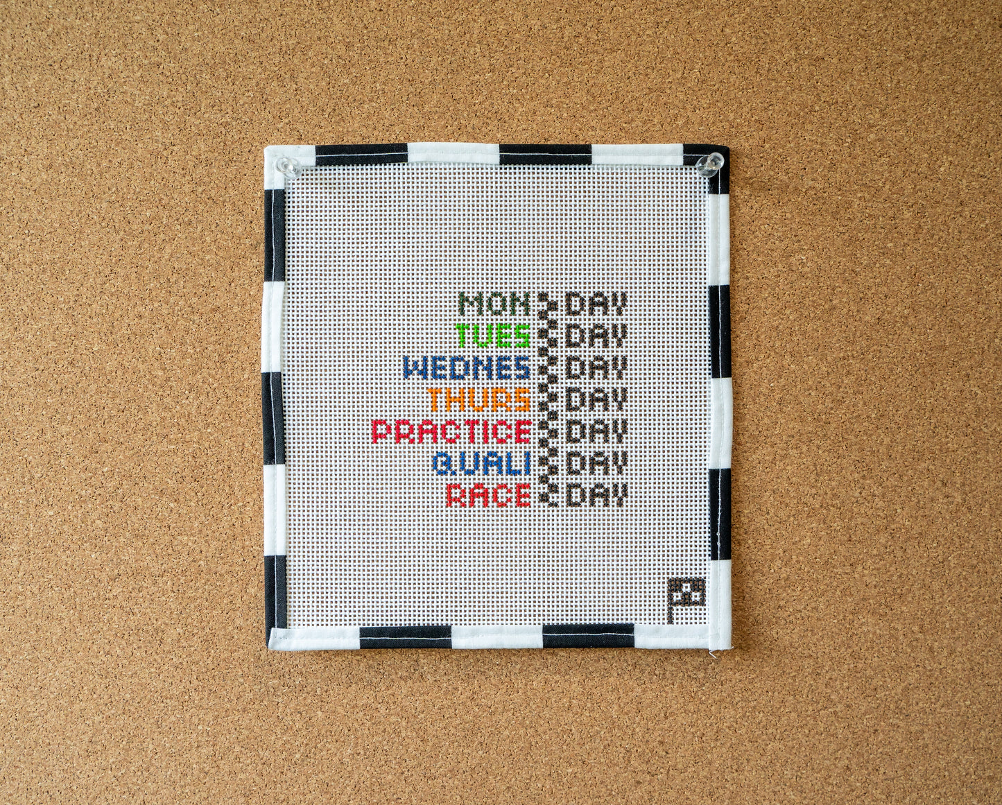 F1 Race Week Handpainted Needlepoint Canvas