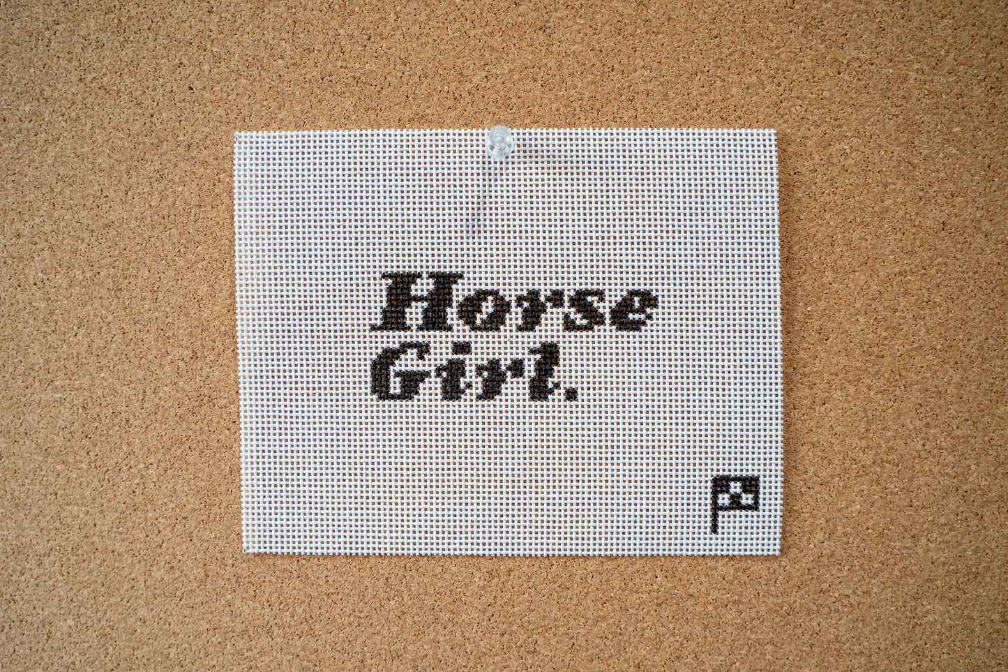 Horse Girl Handpainted Needlepoint Canvas