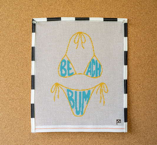 Beach Bum Bikini Handpainted Needlepoint Canvas