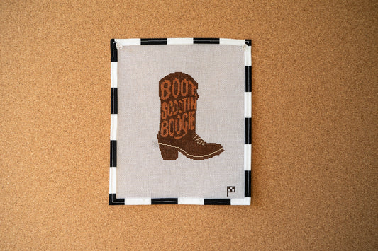 Boot Scootin' Boogie Handpainted Needlepoint Canvas