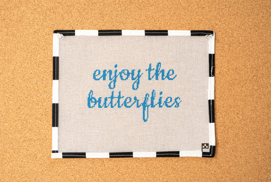 Enjoy The Butterflies Daniel Ricciardo Handpainted Needlepoint Canvas