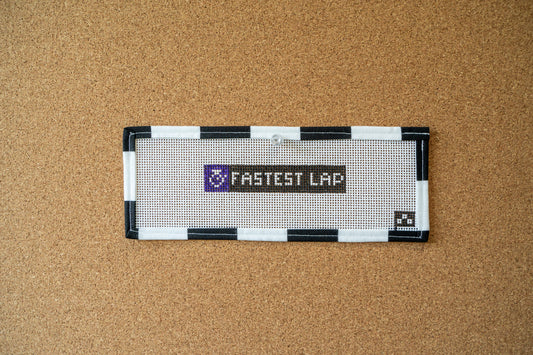 Fastest Lap Graphic Handpainted Needlepoint Canvas