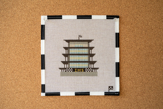 Indianapolis Motor Speedway Pagoda Handpainted Needlepoint Canvas