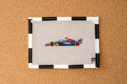 Formula One Car Handpainted Needlepoint Canvas