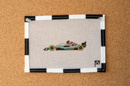 Formula One Car Handpainted Needlepoint Canvas