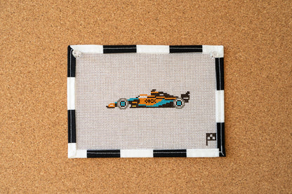 Formula One Car Handpainted Needlepoint Canvas