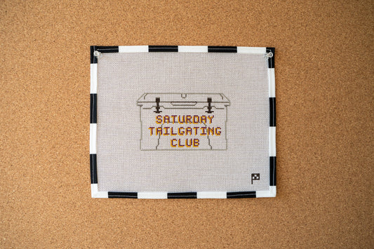 Saturday Tailgating Club Handpainted Needlepoint Canvas
