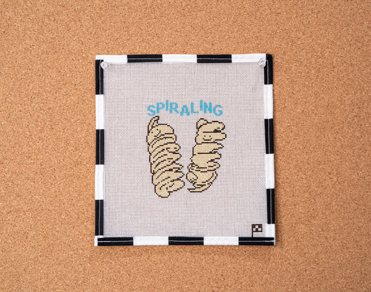 Spiraling Handpainted Needlepoint Canvas